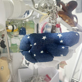 Flying Denim Star Keyring