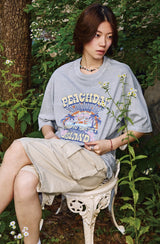 26SS★ピーチ サマー ピグメント ショートスリーブ Tシャツ