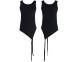 unbalanced layered tail sleeveless (4color)