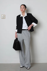 Wide string Sweat Pants_Melange Gray