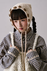 Boucle Flower Bonnet [Beige]