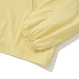 KIRSH PLAIN INCISION WOVEN WINDBREAKER [LIGHT YELLOW]