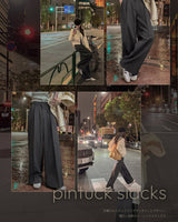 【MADE】One pin tuck wide slacks