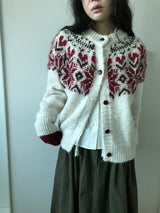 Roselle Heart Snowflake Cardigan (2color)
