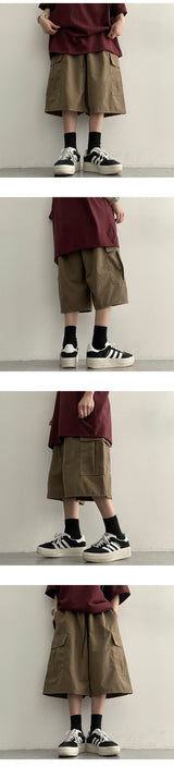 Rossi Nylon Bermuda Half Cargo Shorts
