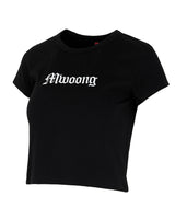 Mwoong ベーシッククロップTシャツ(ブラック)