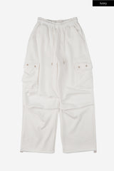 Closer thermal cargo string sweatpants