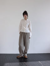 CORDUROY STRAP PANTS (BEIGE)