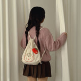 String Backpack - Tomato