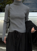 Golgi high neck warmer pola knit(5color)