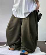 KNEE TWOTUCK BALLOON KEY RING LONG PANTS 🤎🩶🖤🤍💚6COLOR