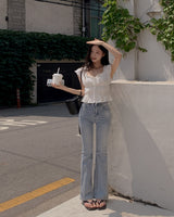 Zeble embroidered frill blouse