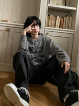 Things Waffle Boxy Hooded Long Sleeve T-shirt