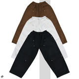 Real wide double-knee pocket pants
