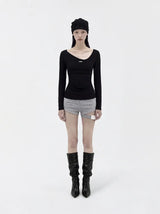 26FW★ [mnem] Offset Layer Tee