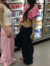 パフネイビーパンツ