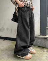 Darky wide balloon denim pants
