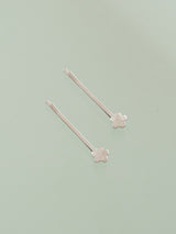 [2SET] petit flower hair pin - silver