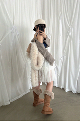 COLLAR BOLERO KNIT CARDIGAN (5COLORS!)