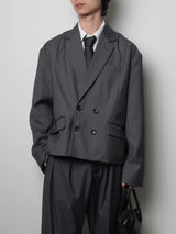 JT10 クロップドダブルブレスブレザー