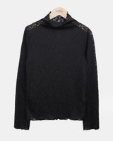 ナユフラワーレースタートルネックロングスリーブTシャツ