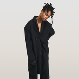 RELABEL 23AW Deconstructed Patchwork Fabric Long Coat