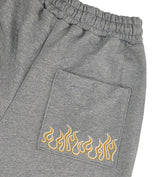 Fire embroidery string training pants