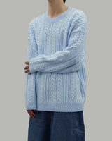 Ber Two-tone knit (Blue)