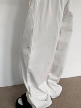  Motion 2WAY Snap Pintuck Wide Banding Long Pants (4 colors)