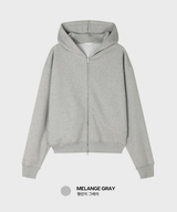 Meier Daily Semi Cropped Twoway Hooded Zip-Up