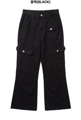 Marble Flare Work Pants