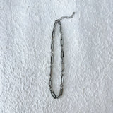 Silver Rectangle Chain Necklace