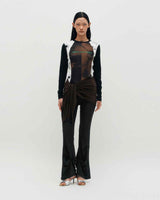Sheer Layering Pants _ GREY