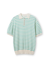 LMN チーフダンゴラセミジップアップ半袖ニット (4 colors)