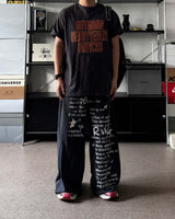 MG lettering washed sweatpants