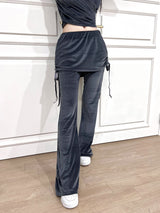 1072. Velvet shirring sk-pt (3color)