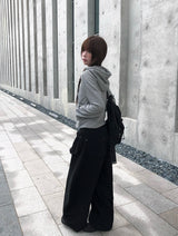 I Love ストライプフードジップアップ
