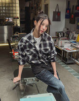 (UNISEX) ブリーウェスタンチェックシャツ
