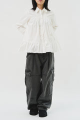 (W) Blues Pleats Shirt (3color)