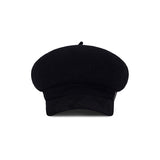VA Stud Wool Combo Newsboy Cap / Black