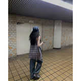 bead checkered dress