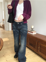 エルマーローブーツカットデニムパンツ
