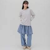 SOFT STRIPED T-SHIRT (LIGHT VIOLET)