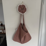 [SET] scrunchie corduroy dot_pink + Daily eco bag_corduroy dot pink
