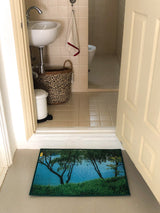 Blue river foot mat