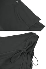 LILY FRILL DRESS charcoal