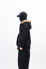 Rebe Raccoon Hooded Zip-Up
