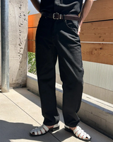 [SET UP가능] Cotton semi wide denim pants(2color)