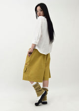 (UNISEX)Belt-Free Bermuda Pants
