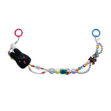 Bunny Mix Beads Two-way Keyring _ Black